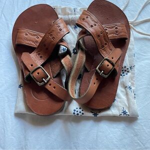 Children’s Misha and Puff leather sandals
